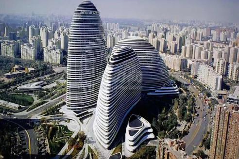 望京soho外立面图